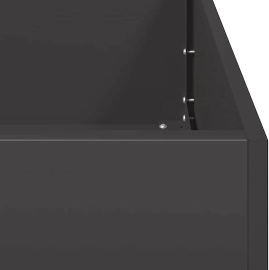 Vidaxl Pflanzkübel Schwarz 200x80x40 cm Stahl Schwarz