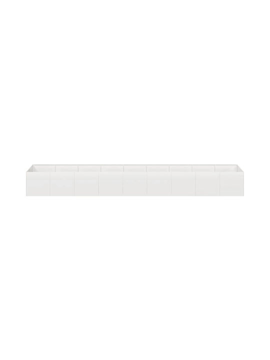 vidaXL Кутия за саксии Метал Silver 360x80x40см.