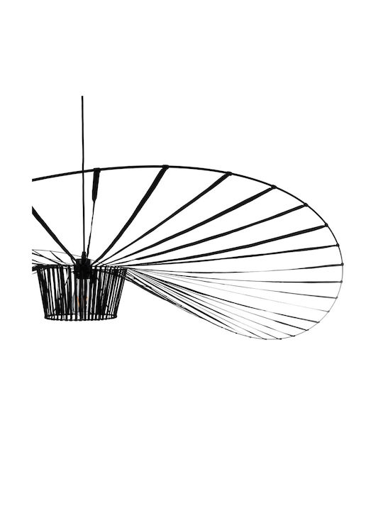 GloboStar Widow Hängelampe Schwarz Raster mit Fassung E27 140x140x34cm.
