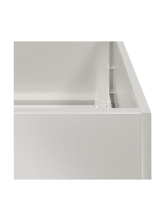 vidaXL Blumenkasten Metallisch Silver 200x80x40cm.