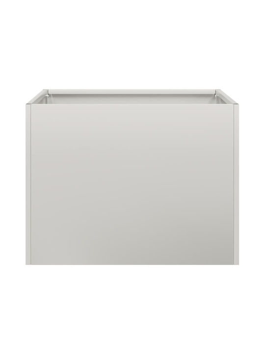 vidaXL Metallic Silver Planter Box 40x40x30cm