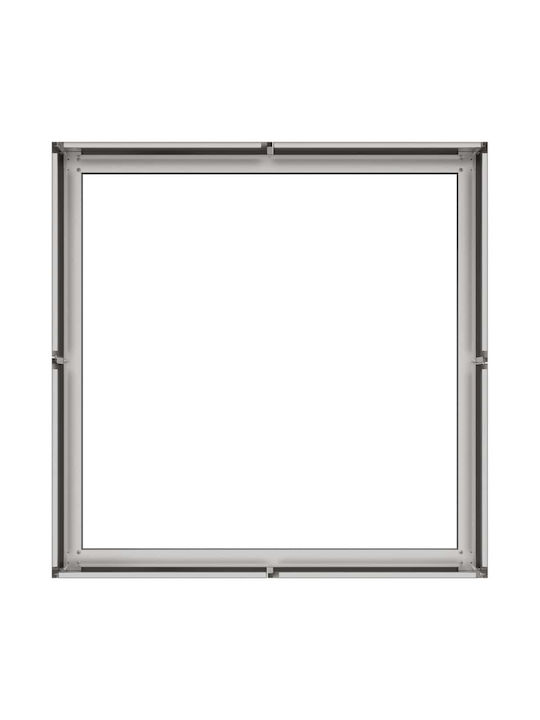 vidaXL Кутия за саксии Метал Silver 80x80x30см.