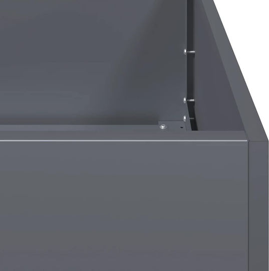 vidaXL Planter Box Metal Cărbune de lemn 200x40x40cm.