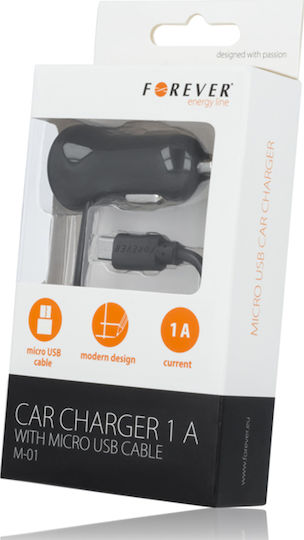 Forever M01 Car Charger 1A Black Color