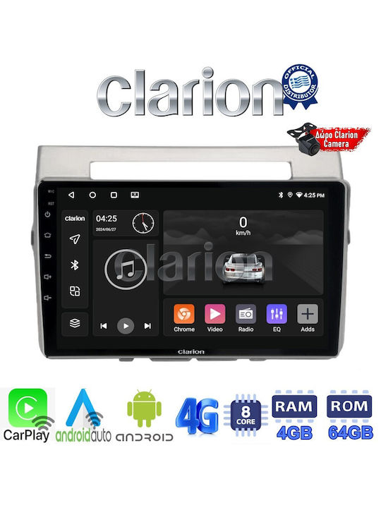 Clarion Auto-Audiosystem für Toyota Corolla Verso 2004 > 2009 (Bluetooth/USB/WiFi/GPS/Apple-Carplay/Android-Auto) mit Touchscreen 9"