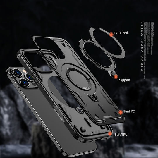 Hurtel Hybrid Back Cover Durable Black (iPhone 16 Pro Max)