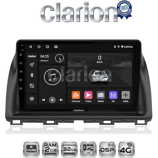 Clarion Ηχοσύστημα Αυτοκινήτου για Mazda CX-5 2013>2017 (Bluetooth/USB/WiFi/GPS/Apple-Carplay/Android-Auto) με Οθόνη Αφής 9"