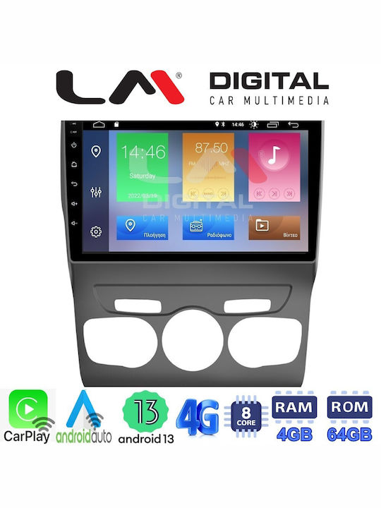 LM Digital Ηχοσύστημα Αυτοκινήτου για Citroen C4 / DS4 2011-2019 (Bluetooth/USB/WiFi/GPS/Apple-Carplay/Android-Auto) με Οθόνη Αφής 10"
