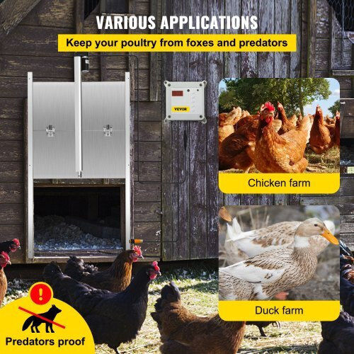 Vevor Automatic Chicken Coop Door 30x30cm