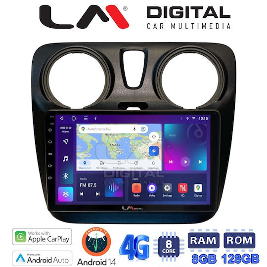 LM Digital Ηχοσύστημα Αυτοκινήτου για Renault Dokker Dacia Dokker / Lodgy Dokker 2012+ (Bluetooth/USB/WiFi/GPS/Apple-Carplay/Android-Auto) με Οθόνη Αφής 9"