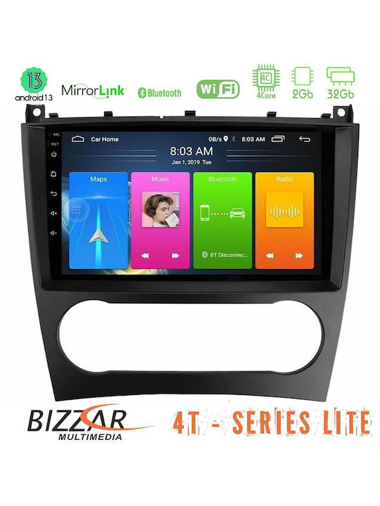 Bizzar Car Audio System for Mercedes-Benz CLC Class / CLK Class / C Class W203 Facelift (Bluetooth/USB/WiFi/GPS/Apple-Carplay/Android-Auto) with Touch Screen 9"