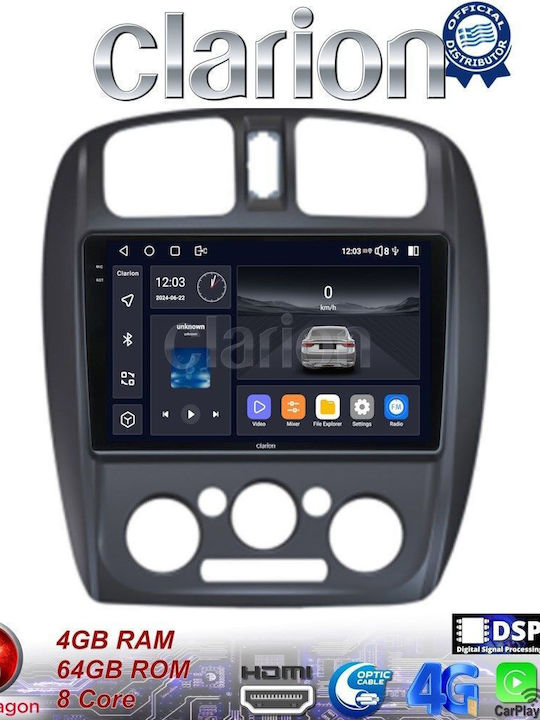 Clarion Ηχοσύστημα Αυτοκινήτου για Mazda 323 1999>2004 (Bluetooth/USB/WiFi/GPS/Apple-Carplay/Android-Auto)