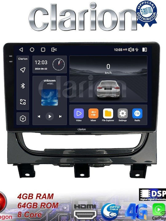 Clarion Ηχοσύστημα Αυτοκινήτου για Fiat Strada 2012 > 2020 (Bluetooth/USB/WiFi/GPS/Apple-Carplay/Android-Auto)