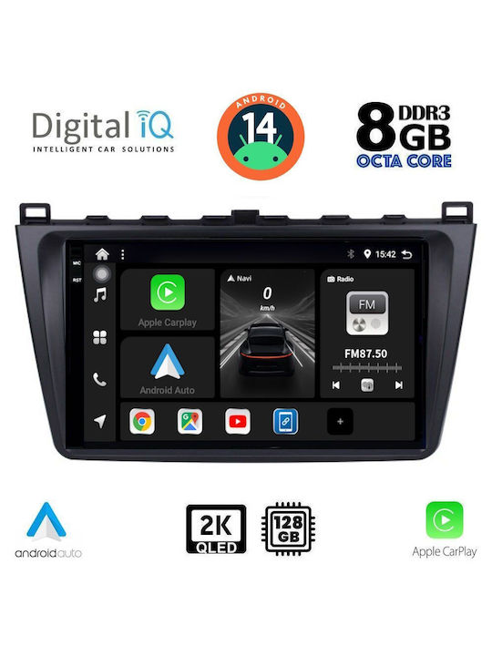 Digital IQ Car Audio System for Mazda 6 2008-2012 (Bluetooth/USB/AUX/WiFi/GPS/Apple-Carplay/Android-Auto) with Touch Screen 9"