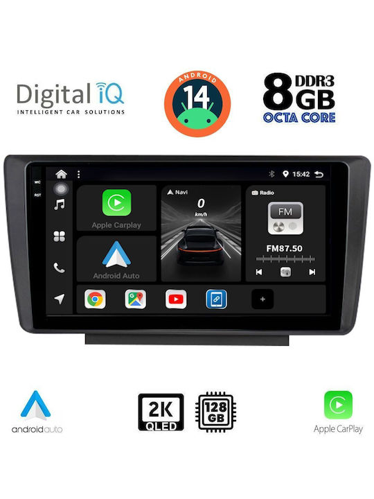 Digital IQ Car Audio System for Skoda Octavia 2005-2012 (Bluetooth/USB/AUX/WiFi/GPS/Apple-Carplay/Android-Auto) with Touch Screen 9"