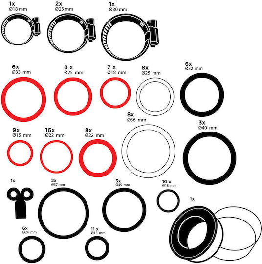 Black & Decker O ring 23834 86τμχ