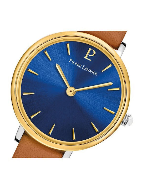 Pierre Lannier Nova Women's Watch with Brown Leather Strap