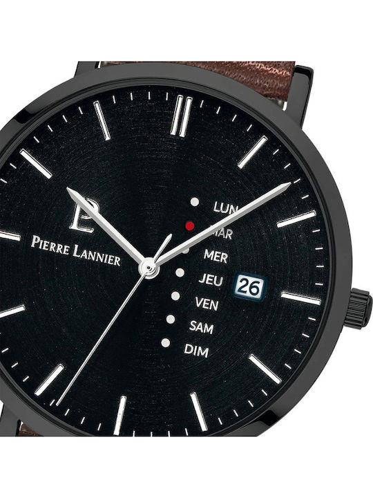 Pierre Lannier Damen Uhr mit Braun Lederarmband