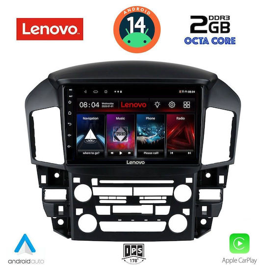 Lenovo Auto-Audiosystem für Lexus RX300 1998-2003 (Bluetooth/USB/AUX/WiFi/GPS/Apple-Carplay/Android-Auto) mit Touchscreen 9"