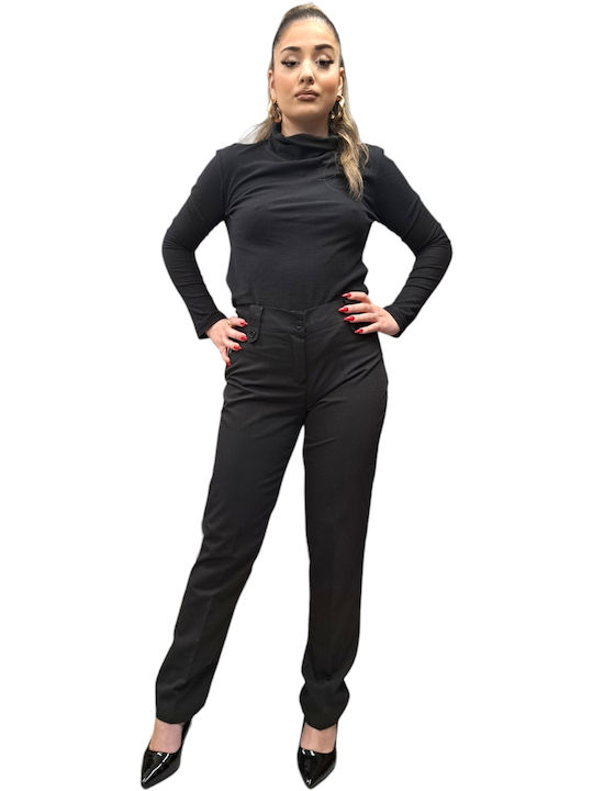 Women's Fabric Trousers Black