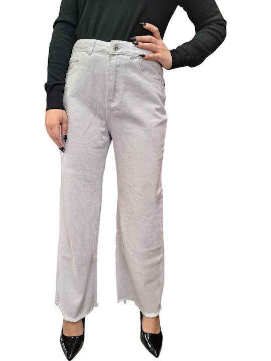 Dama Tesatura Pantaloni Alb