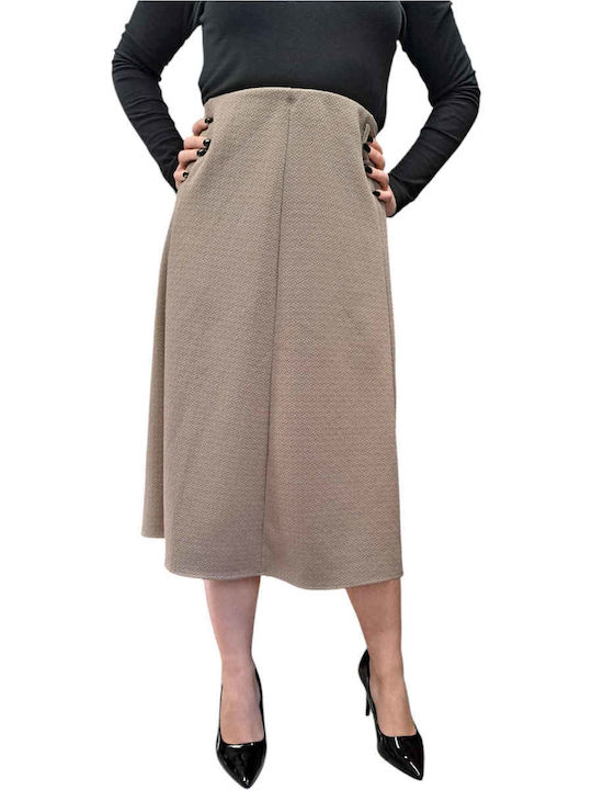 Casual Midi Rock Beige