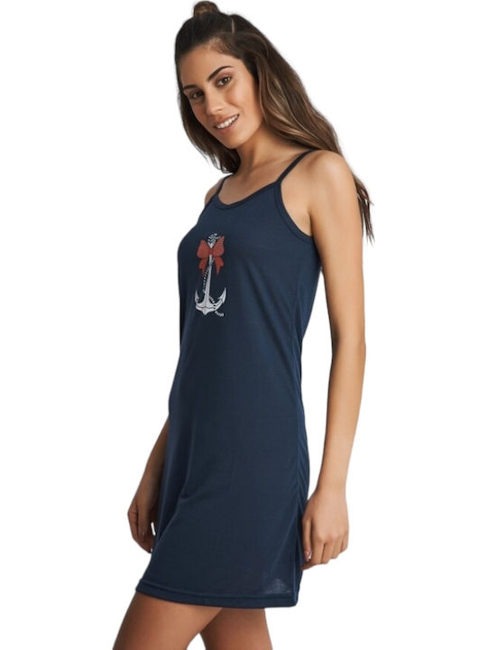 Remix Sommer Damen Nachthemd Dark Blue