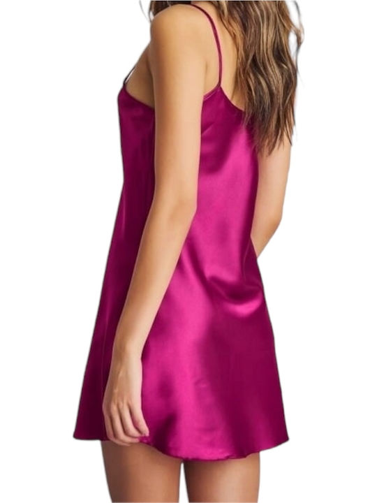 Remix Sommerliches Damen-Nachthemd Fuchsie