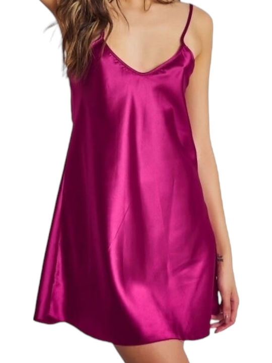 Remix Sommerliches Damen-Nachthemd Fuchsie