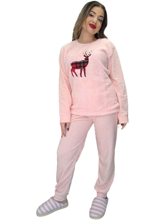 Remix Winter Damen Pyjama-Set Pink
