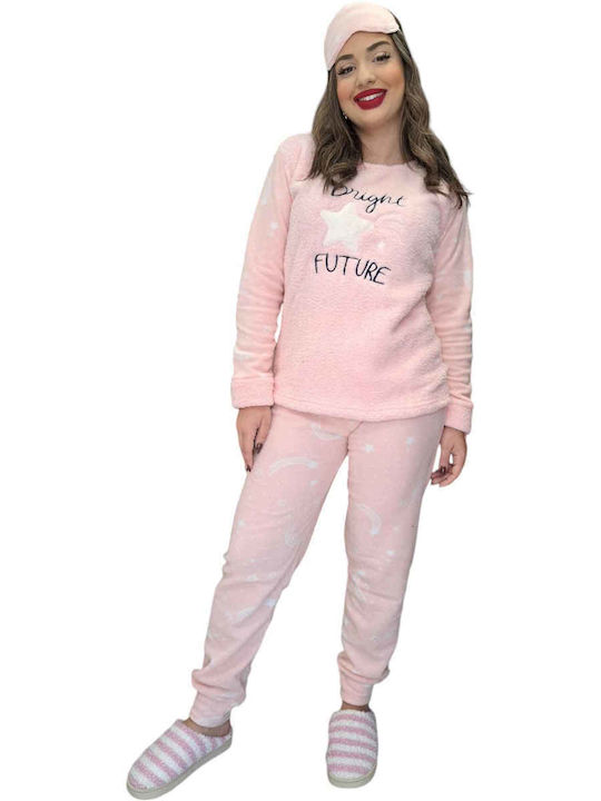 Remix Winter Damen Pyjama-Set Pink