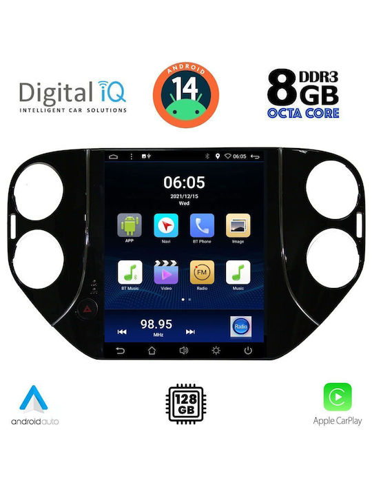 Digital IQ Car Audio System for Volkswagen Tiguan 2010-2013 (Bluetooth/USB/WiFi/GPS/Apple-Carplay/Android-Auto)