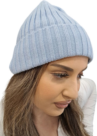 Beanie Frauen Beanie Gestrickt in Hellblau Farbe