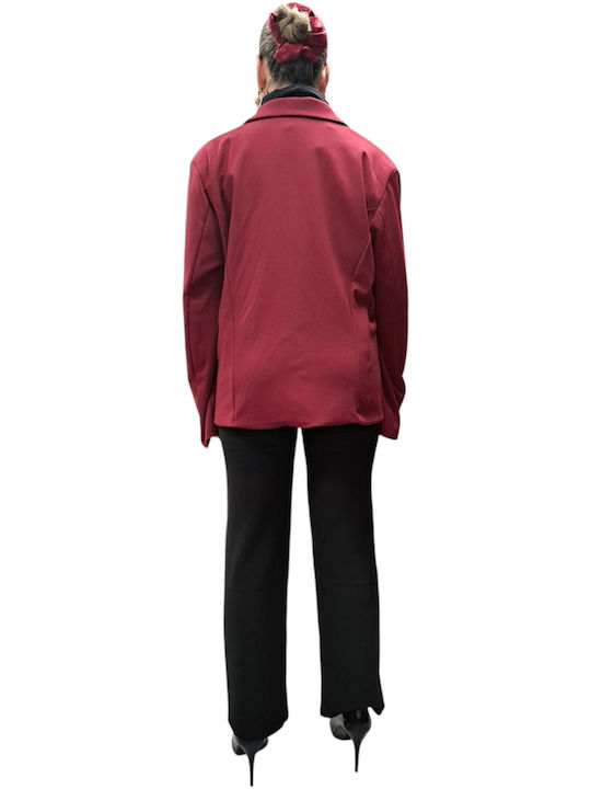 Remix Women's Blazer Burgundy