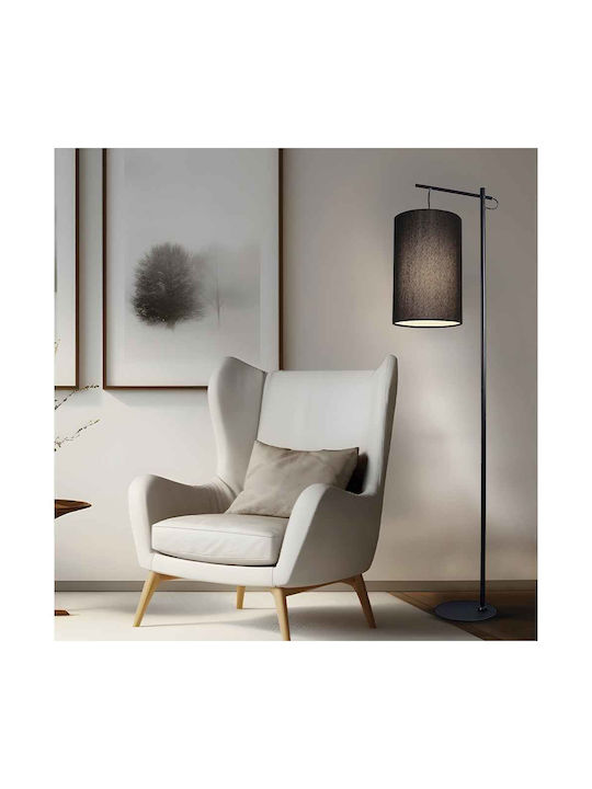 Viokef Kealia Floor Lamp H169xW26cm. with Socket for Bulb E27 Black