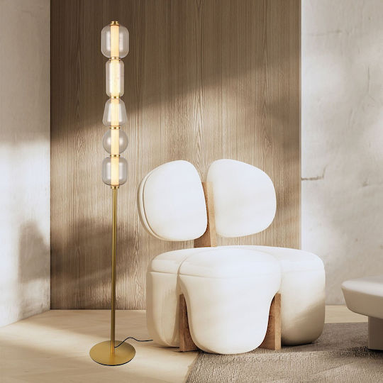 Zambelis Lights LED Floor Lamp H152cm. Gold