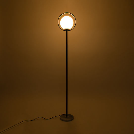 GloboStar Versailles Floor Lamp H150xW25cm. with Socket for Bulb E27 Black