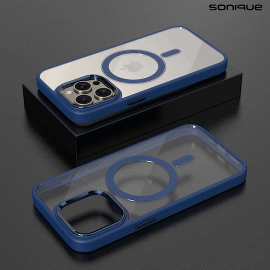 Magnetic Magmetal Sonique Case for Apple iPhone 16 Pro Max Blue