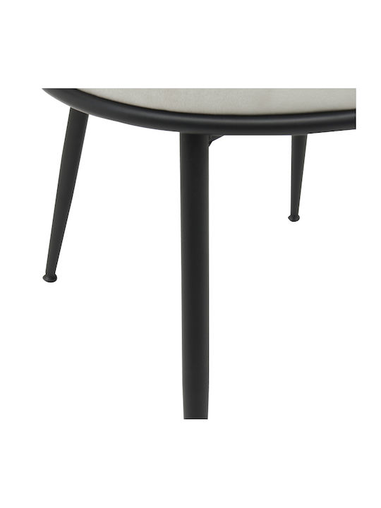 Alkia Dining Room Velvet Chair Beige 60x57x68cm