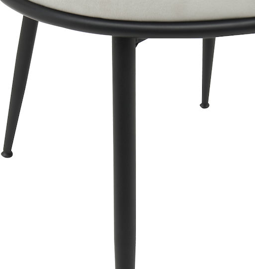 Alkia Dining Room Velvet Chair Beige 60x57x68cm