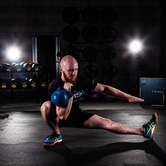 HMS KNV04 Kettlebell Vinyl 4kg Blau