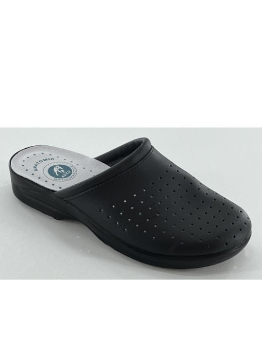 Adco Damen Clogs Schwarz