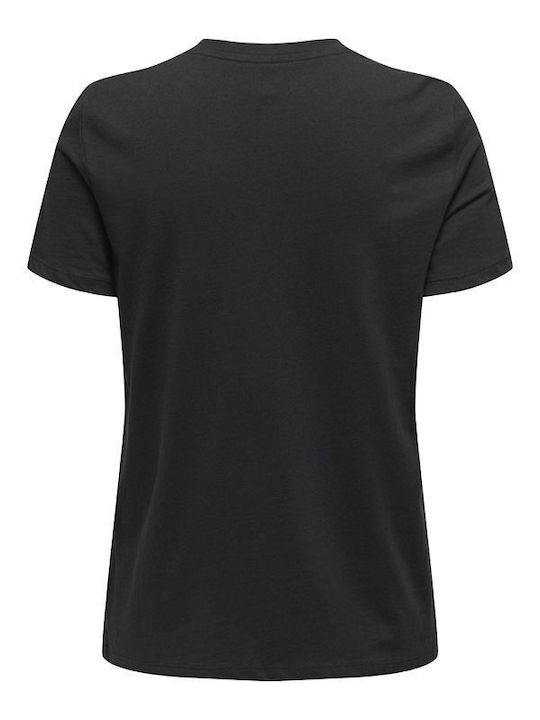 Life Damen Bluse Baumwolle Kurzärmelig Black