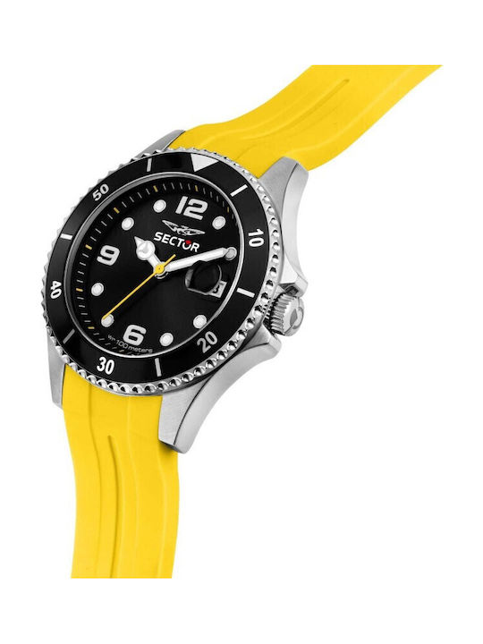Sector Watch Battery with Rubber Strap Sector Watch Battery with Rubber Strap
