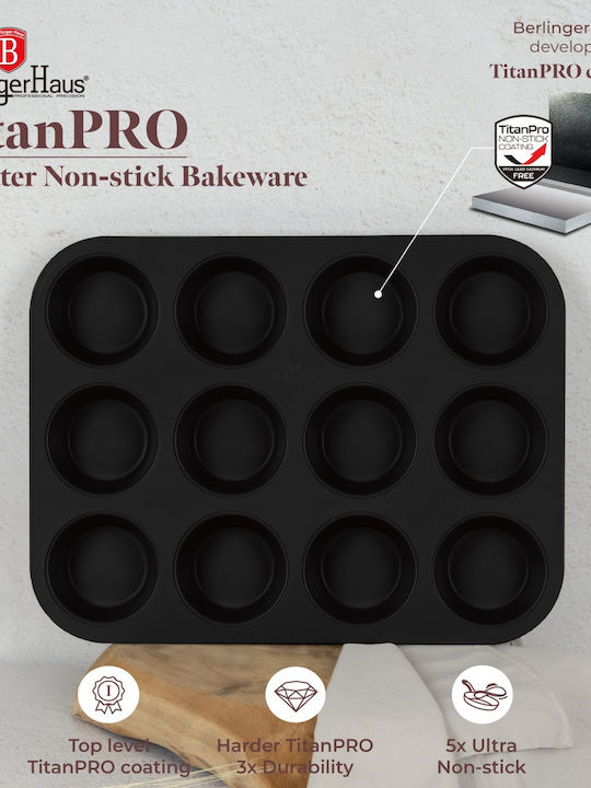 Berlinger Haus Φόρμα Ζαχαροπλαστικής για Cupcakes/Muffins 12 Θέσεων 35x26.5x3εκ.