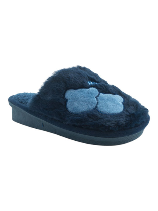 Plato Winter Women's Slippers in Navy Blue color