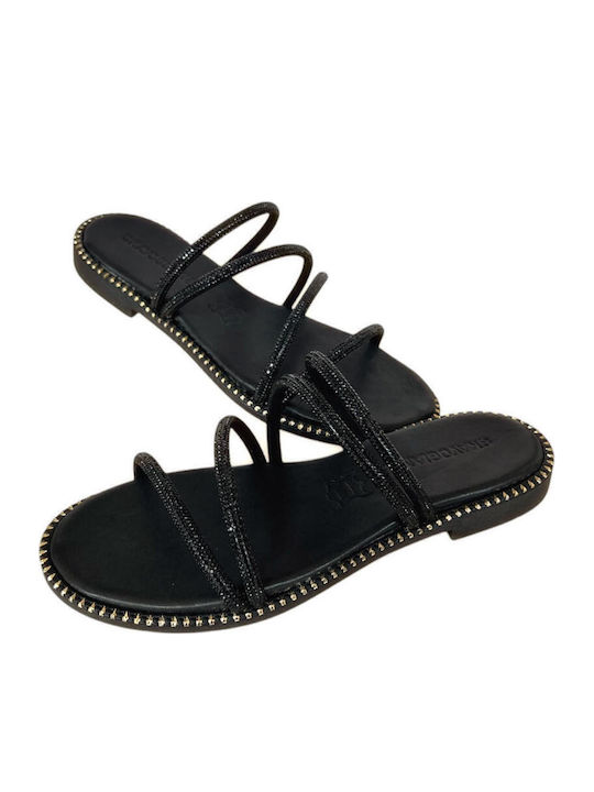 Sandale Casual Damă Din Piele Neagră