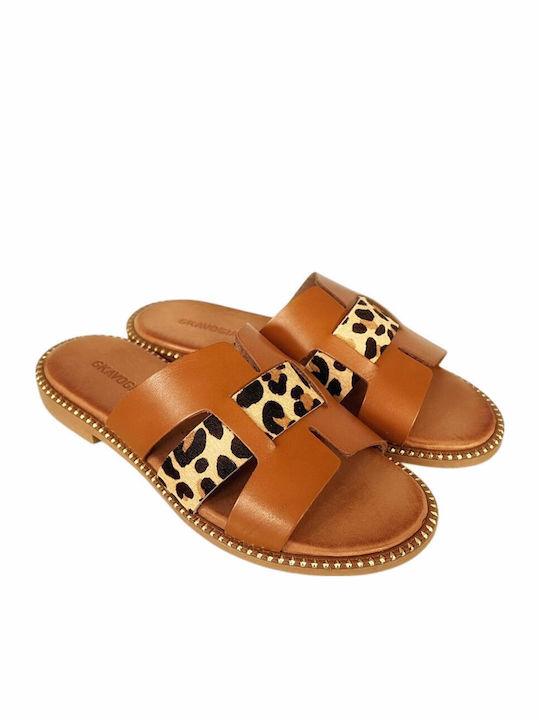 Sandale Casual Damă din Piele Tabac