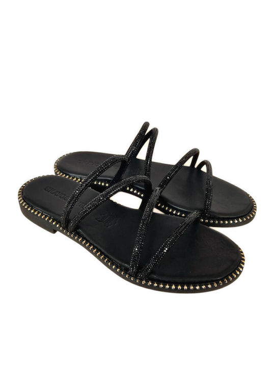 Sandale Casual Damă Din Piele Neagră