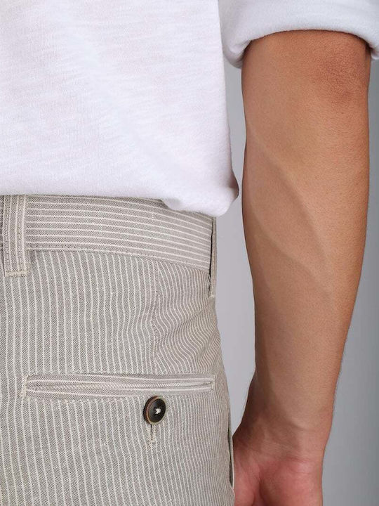Pantaloni cu Croială Slim Beige